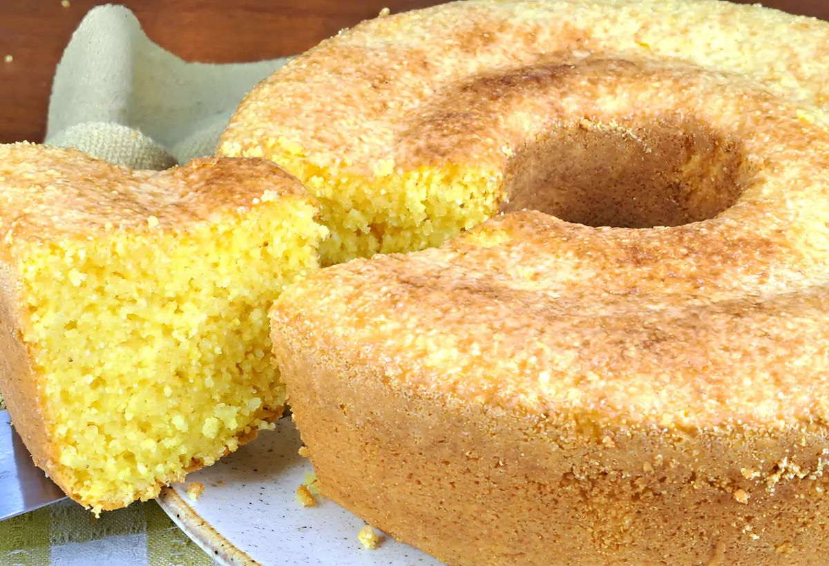 Receita de Bolo Flocão de Milho Sem Farinha