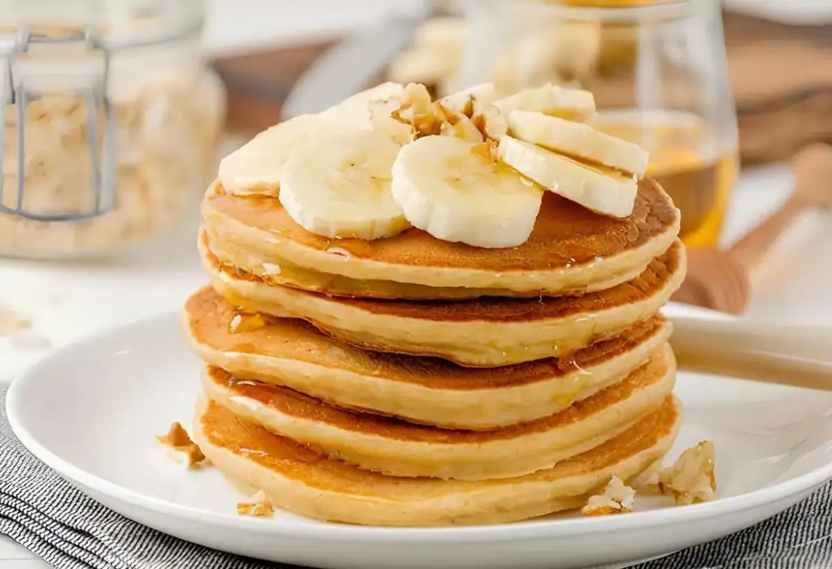 Receita de Panquecas com Bananas Fit