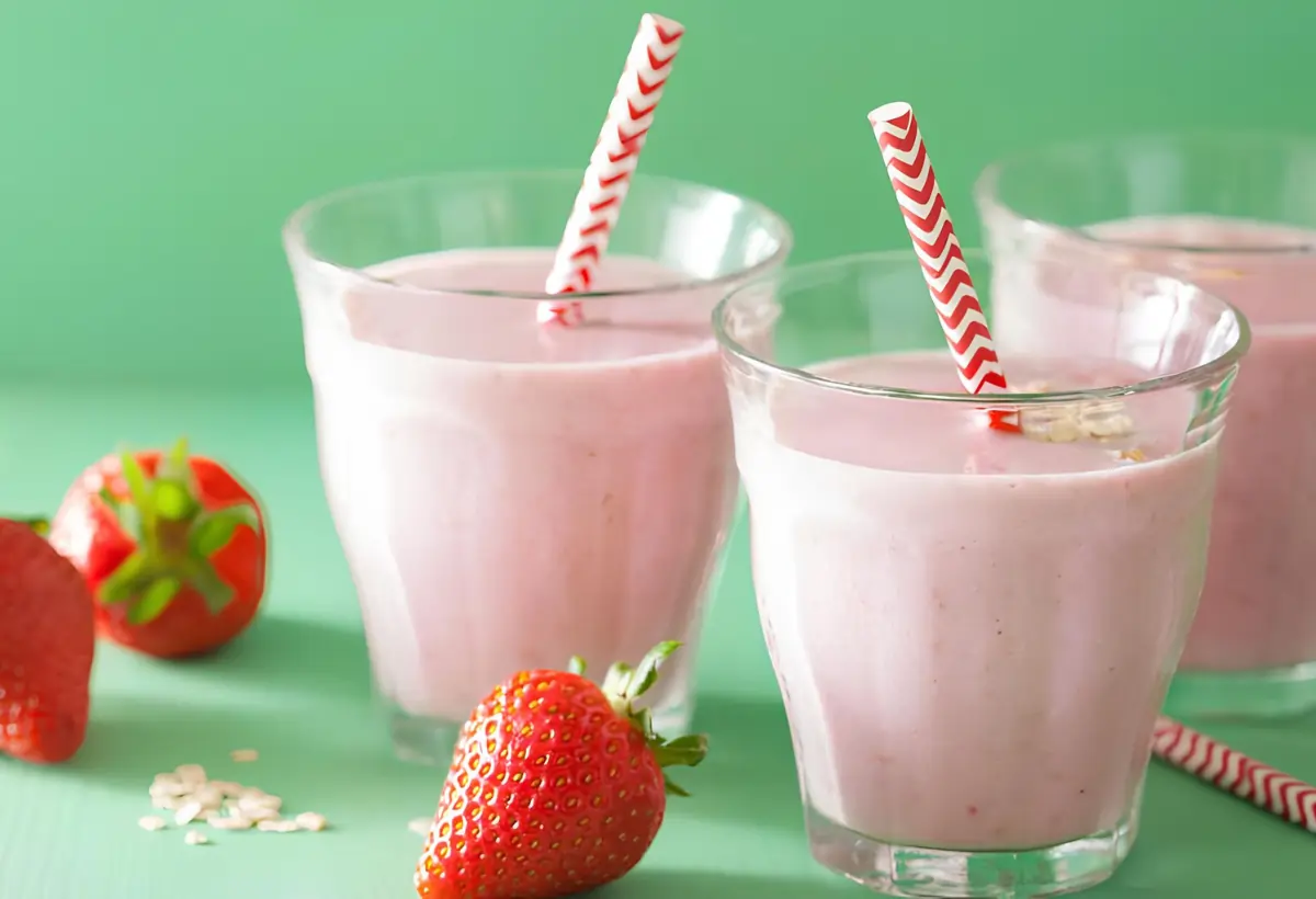Receita de Vitamina de Morango com Leite