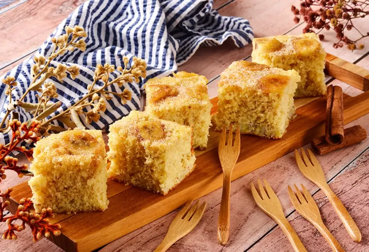 Receita de Bolo de Banana com Flocos de Milho