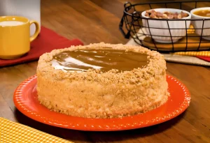 Uma torta de amendoim.