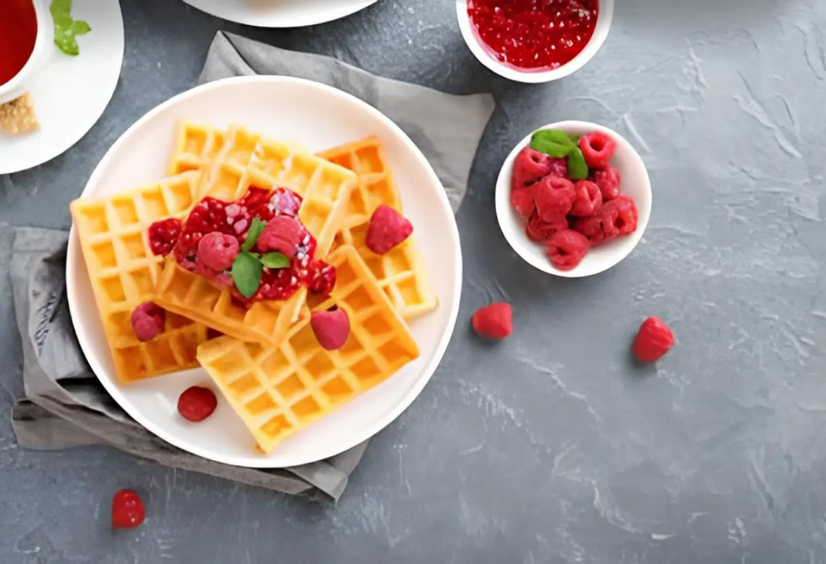 Waffle com Geleia de Frutas