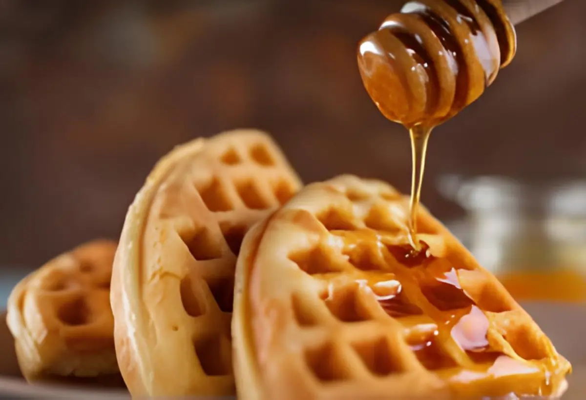 Waffle Tradicional com Mel