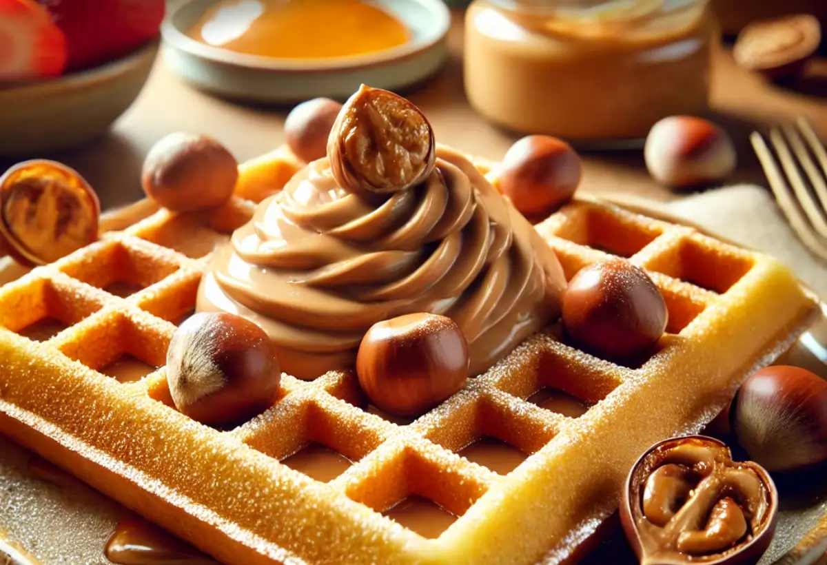 Waffle com Creme de Castanha