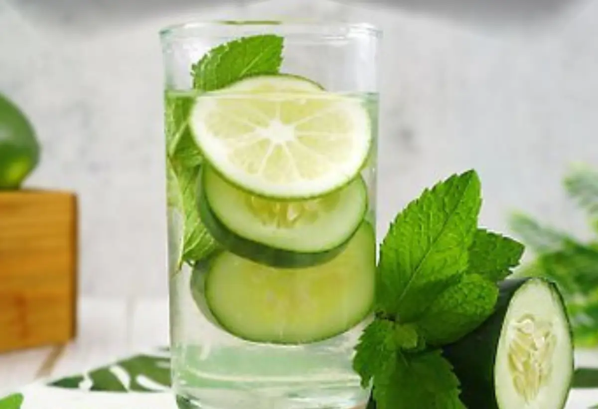 Água Detox de Limão, Pepino e Menta