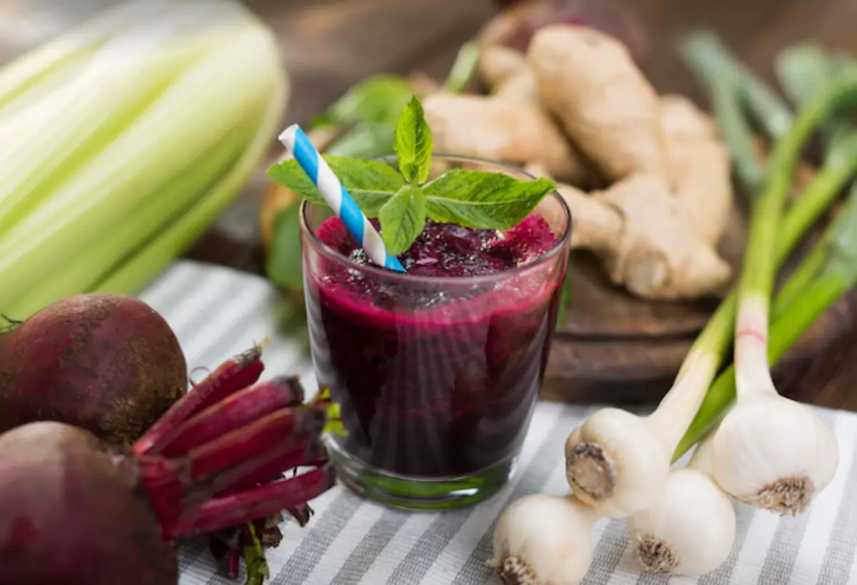 Bebida Detox de Beterraba e Gengibre