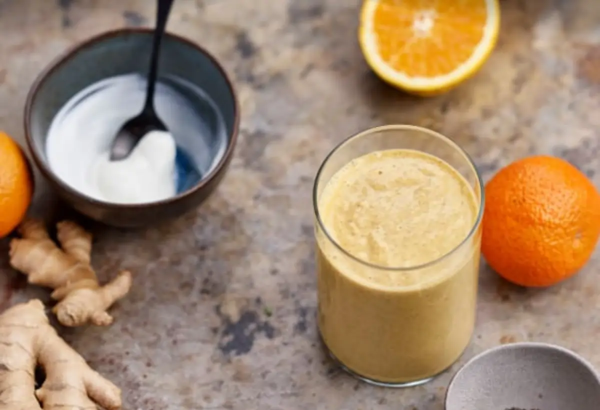 Smoothie de Laranja, Cenoura e Gengibre