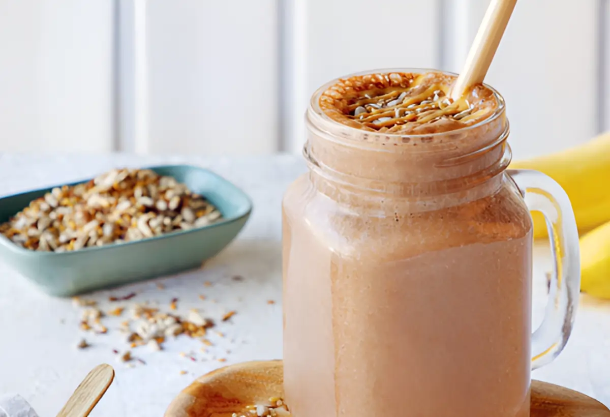 Smoothie de Banana e Manteiga de Amendoim