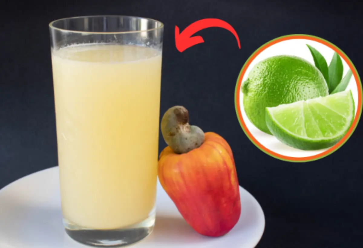 Suco Detox de Caju com Limão