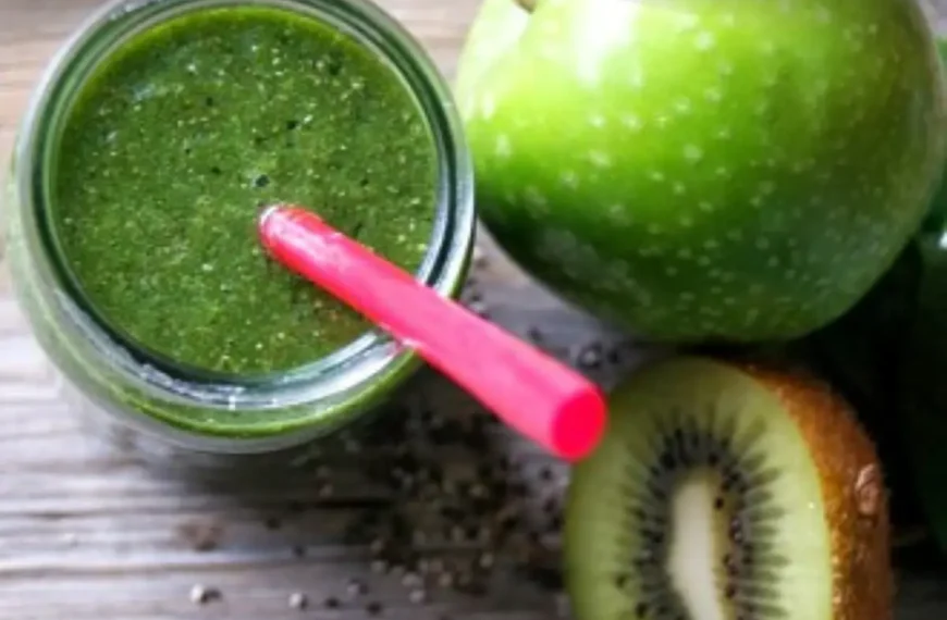 Suco Verde de Kiwi, Espinafre e Maçã