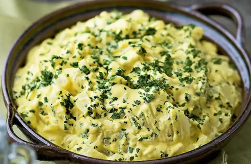 Esqueça a maionese: essa salada de batata cremosa vai te surpreender!